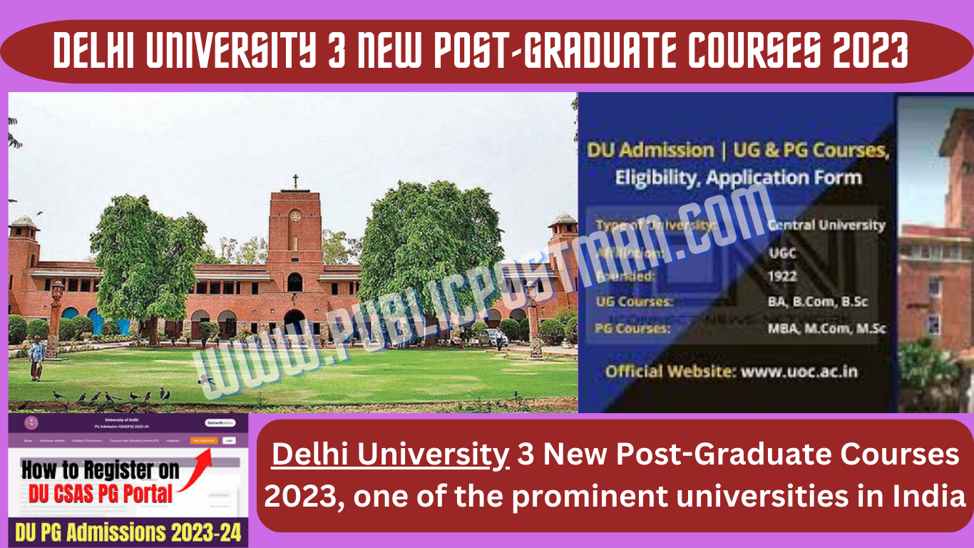 Delhi University 3 New Post-Graduate Courses 2023